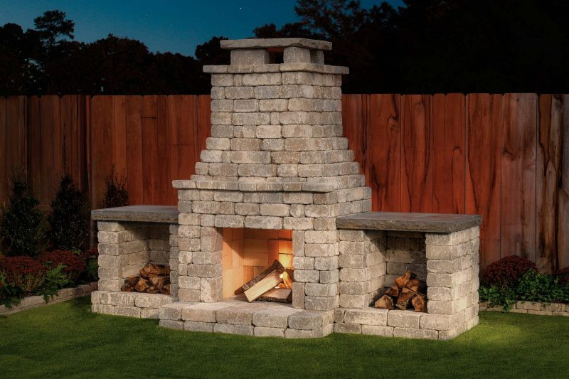 DIY Fireplace Outdoor
 DIY Outdoor Fireplace Kit "Fremont" makes hardscaping