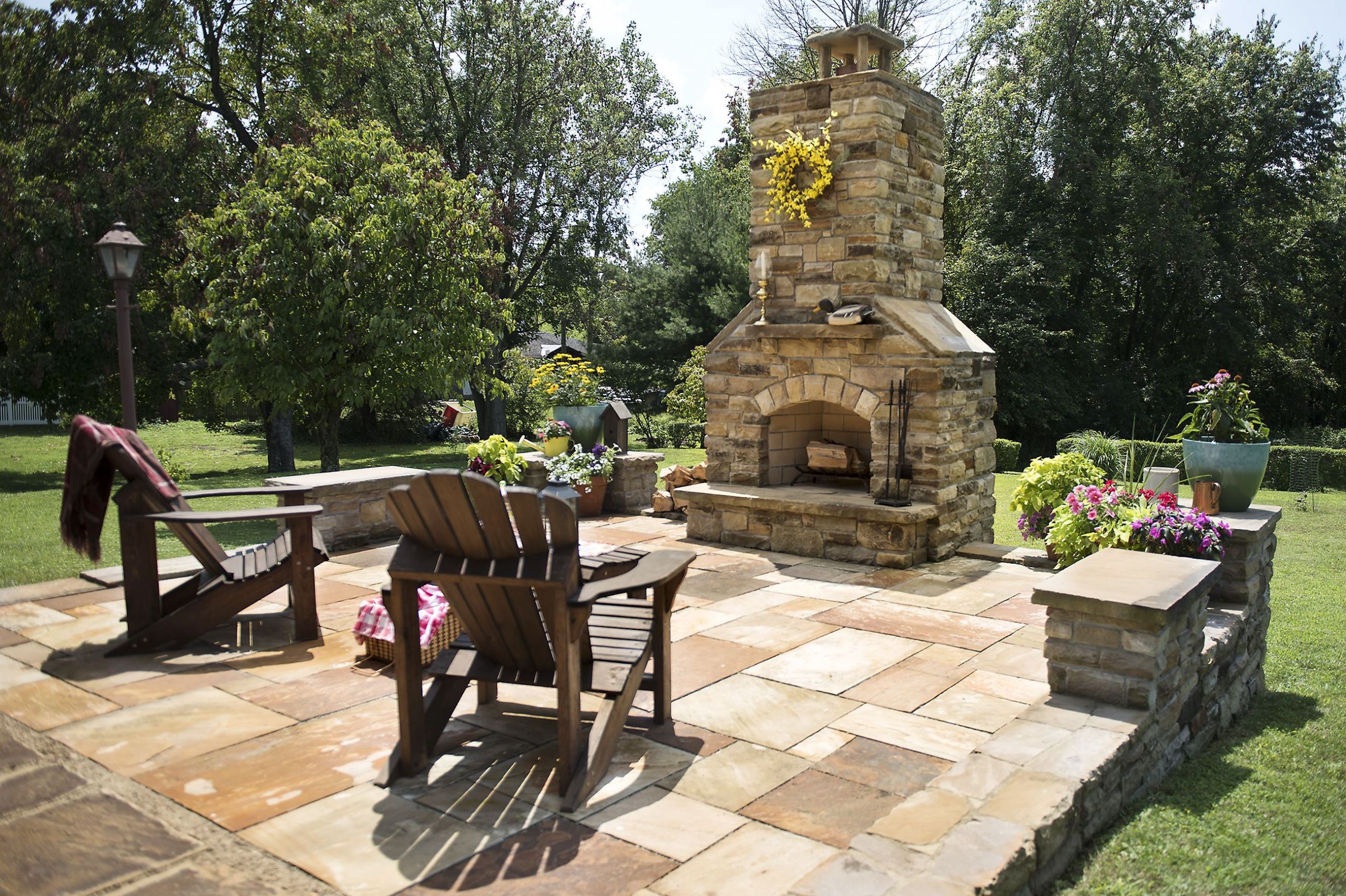 DIY Fireplace Outdoor
 DIY stonecutter Donora man builds his own patio outdoor