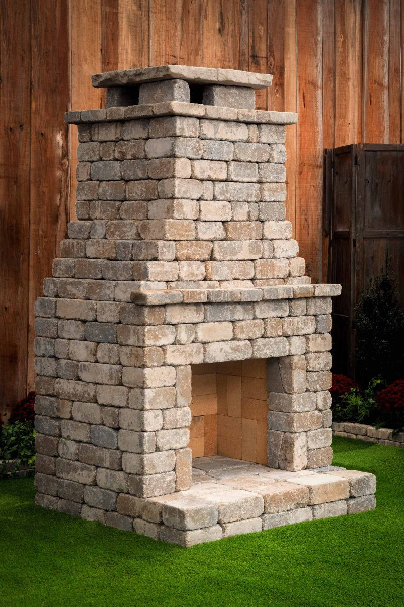 DIY Fireplace Outdoor
 DIY Outdoor Fireplace Kit "Fremont" makes hardscaping