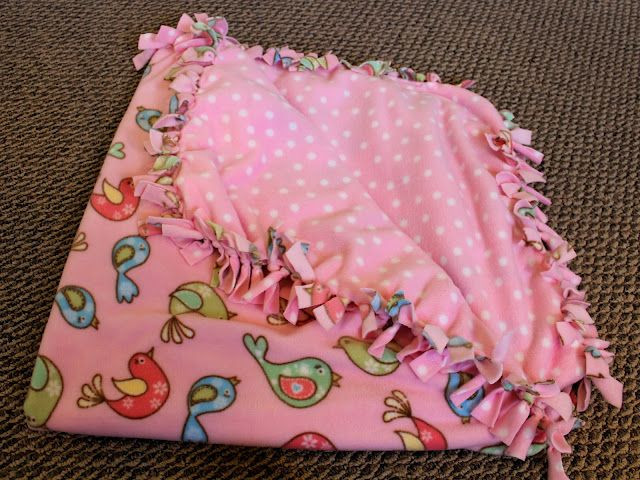 DIY Fleece Baby Blanket
 diy no sew fleece blanket