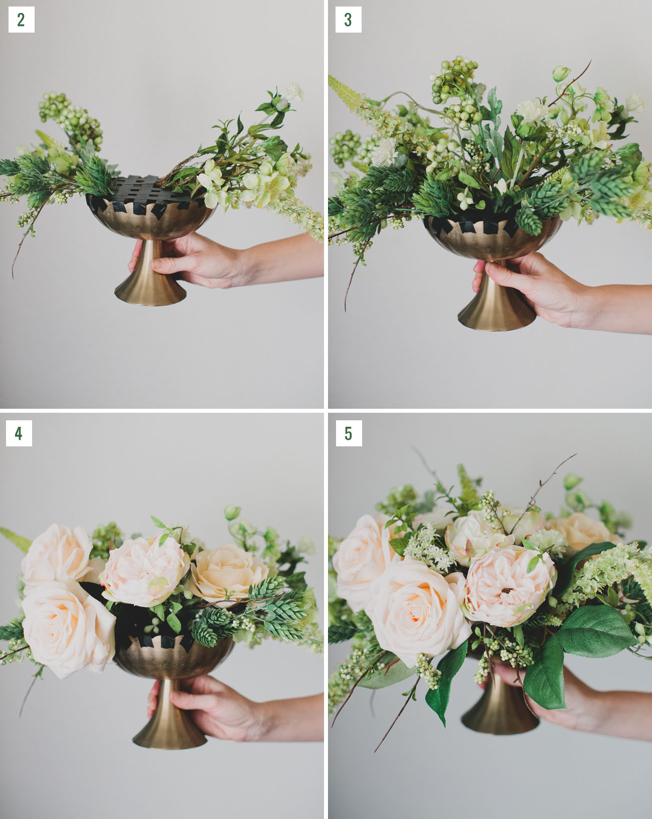 DIY Flower Wedding
 DIY Silk Flower Centerpiece Green Wedding Shoes