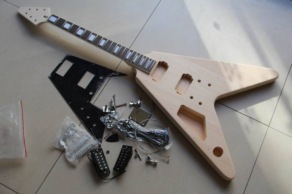 DIY Flying V Guitar Kit
 Diy Flying V Guitars Mahogany Unfinished corpo Kit