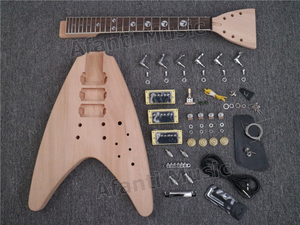 DIY Flying V Guitar Kit
 New Design Flying V DIY Electric guitar Kit DIY guitar