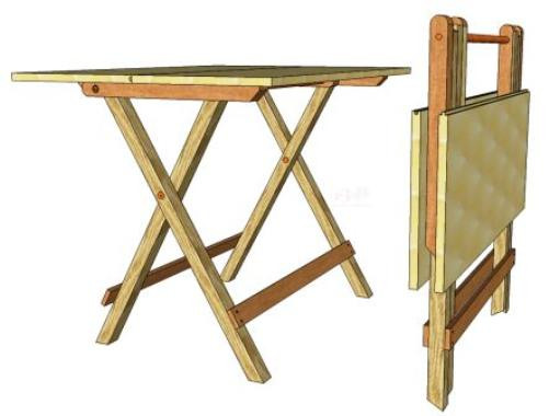 DIY Folding Table Plans
 Folding TV Table 104 3D Woodworking Plans