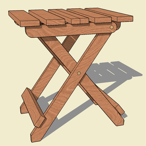 DIY Folding Table Plans
 Collapsible Folding Adirondack Table Plan