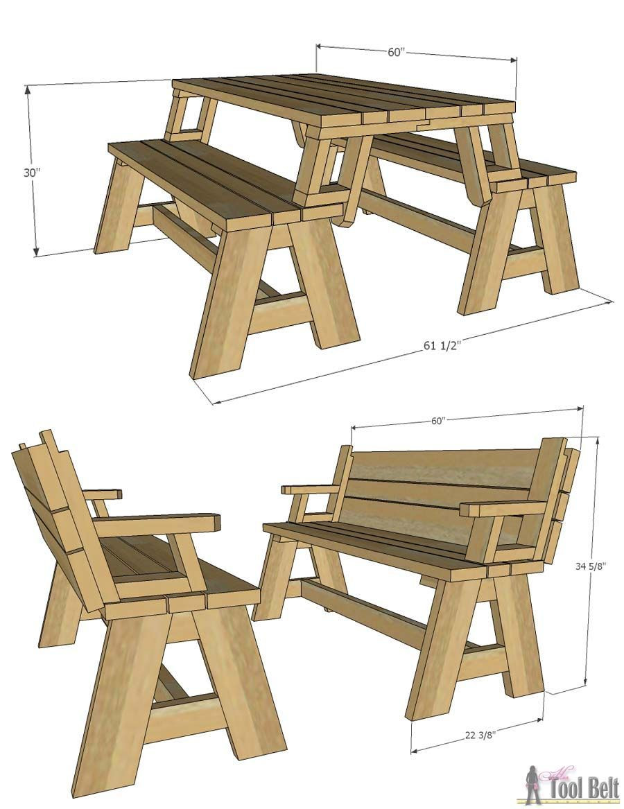 DIY Folding Table Plans
 Diy Folding Bench Picnic Table Plans Diy Projects