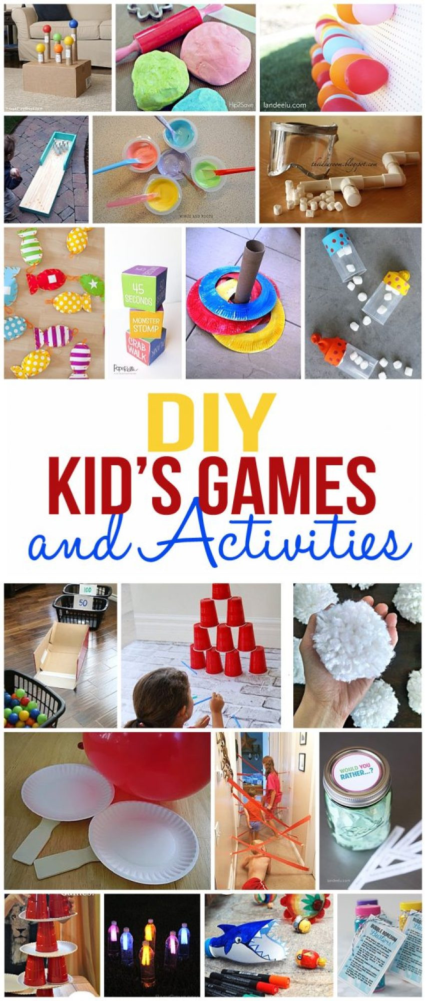 DIY For Kids
 DIY Kids Games and Activities for Indoors or Outdoors