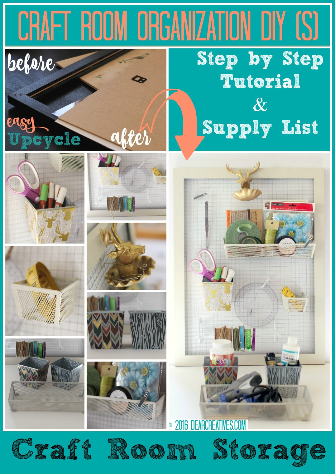 DIY For Room Organization
 Craft Storage Wall Organizer See How To Make This