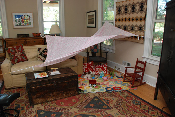 DIY Fort Kit
 Q made DIY FORT BUILDING KIT