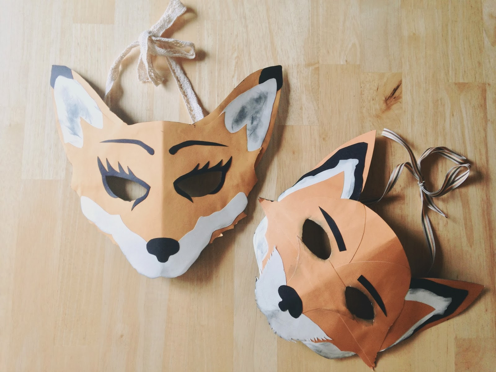 DIY Fox Mask
 oh whimsical me A Few Last Minute Costume Ideas