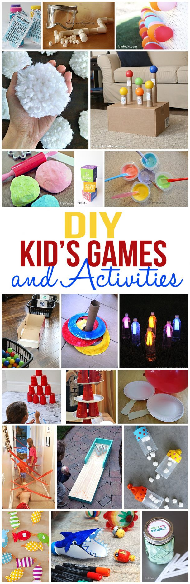 DIY Games For Toddlers
 DIY Kids Games and Activities for Indoors or Outdoors