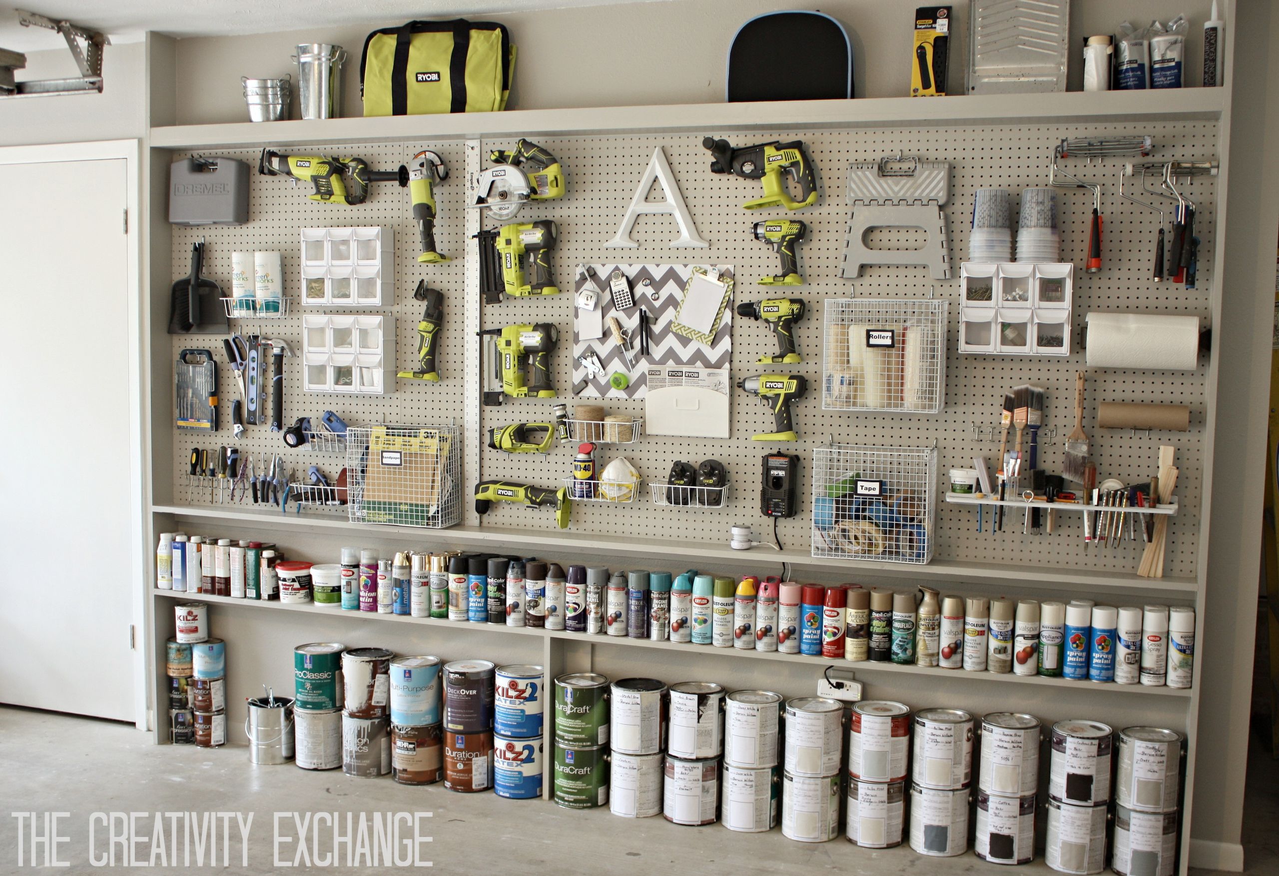 DIY Garage Organization Ideas
 Organizing the Garage with DIY Pegboard Storage Wall