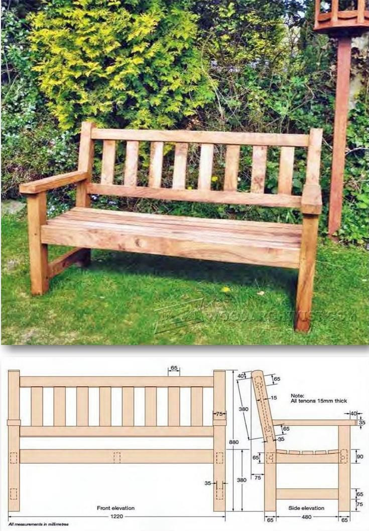 DIY Garden Bench Plans
 Build Garden Bench Outdoor Furniture Plans and Projects