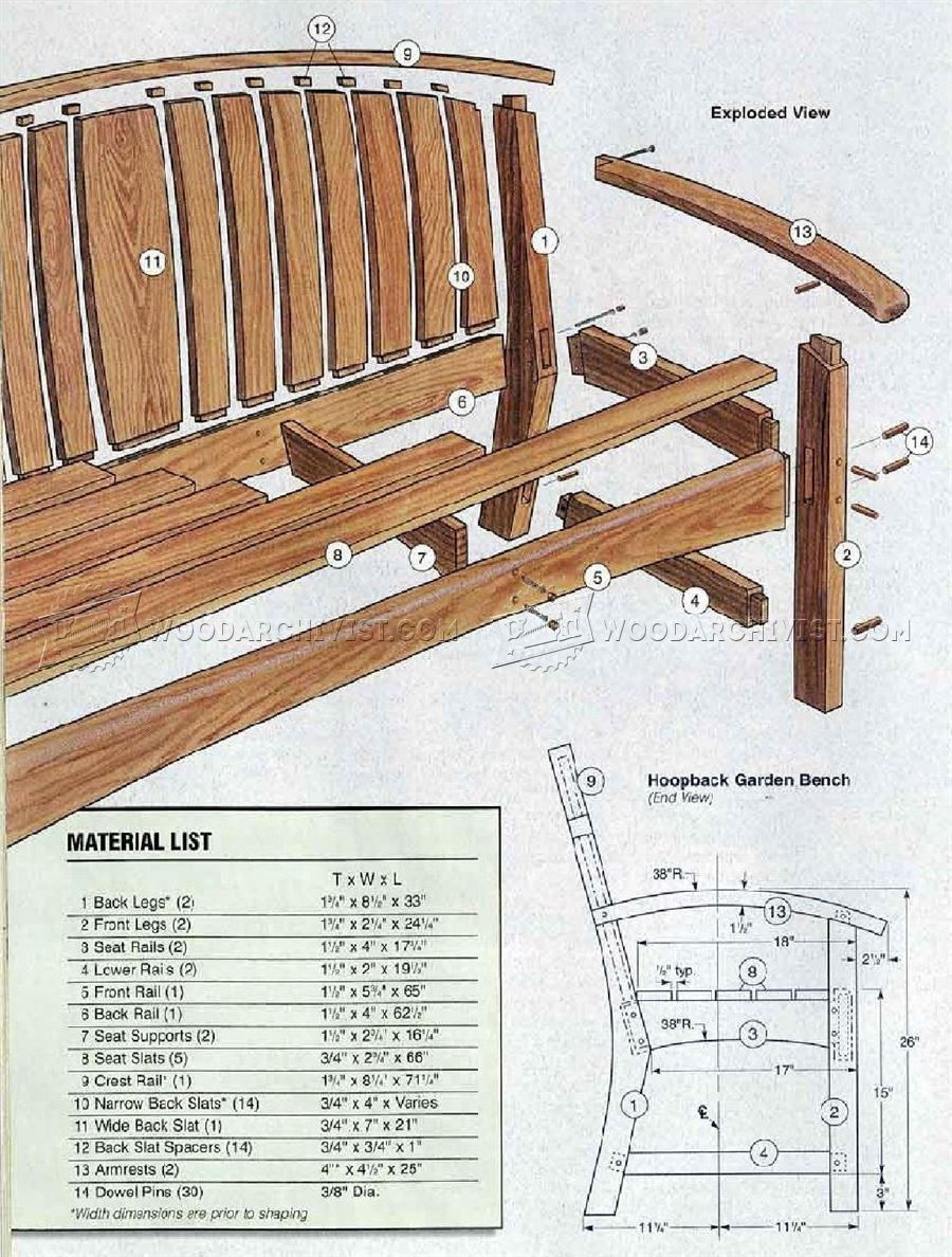 DIY Garden Bench Plans
 Garden Bench DIY • WoodArchivist