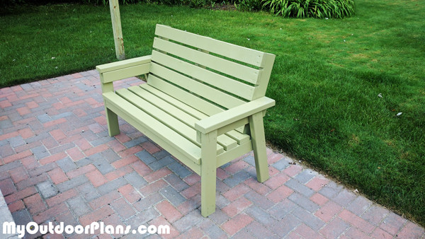 DIY Garden Bench Plans
 DIY 2x4 Simple Garden Bench MyOutdoorPlans