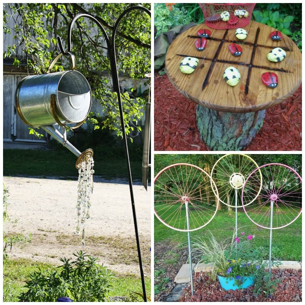 DIY Garden Gifts
 15 DIY Garden Decor Ideas Watering Can Spin WheelLiving