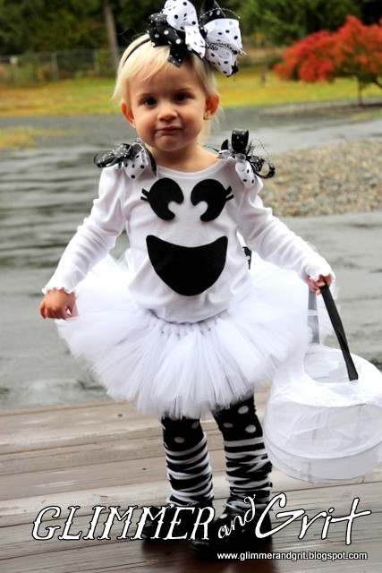 DIY Ghost Costume For Toddler
 Glimmer And Grit DIY No Sew Girly Ghost Costume Tutorial