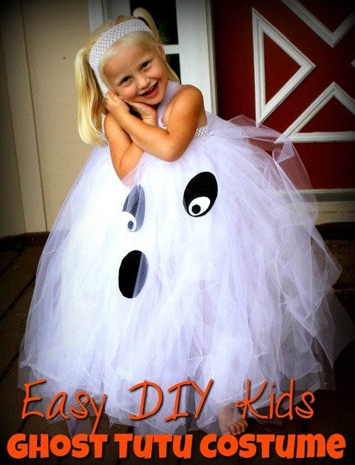 DIY Ghost Costume For Toddler
 Kids Ghost Costume Easy DIY Kids Ghost Tutu Costume