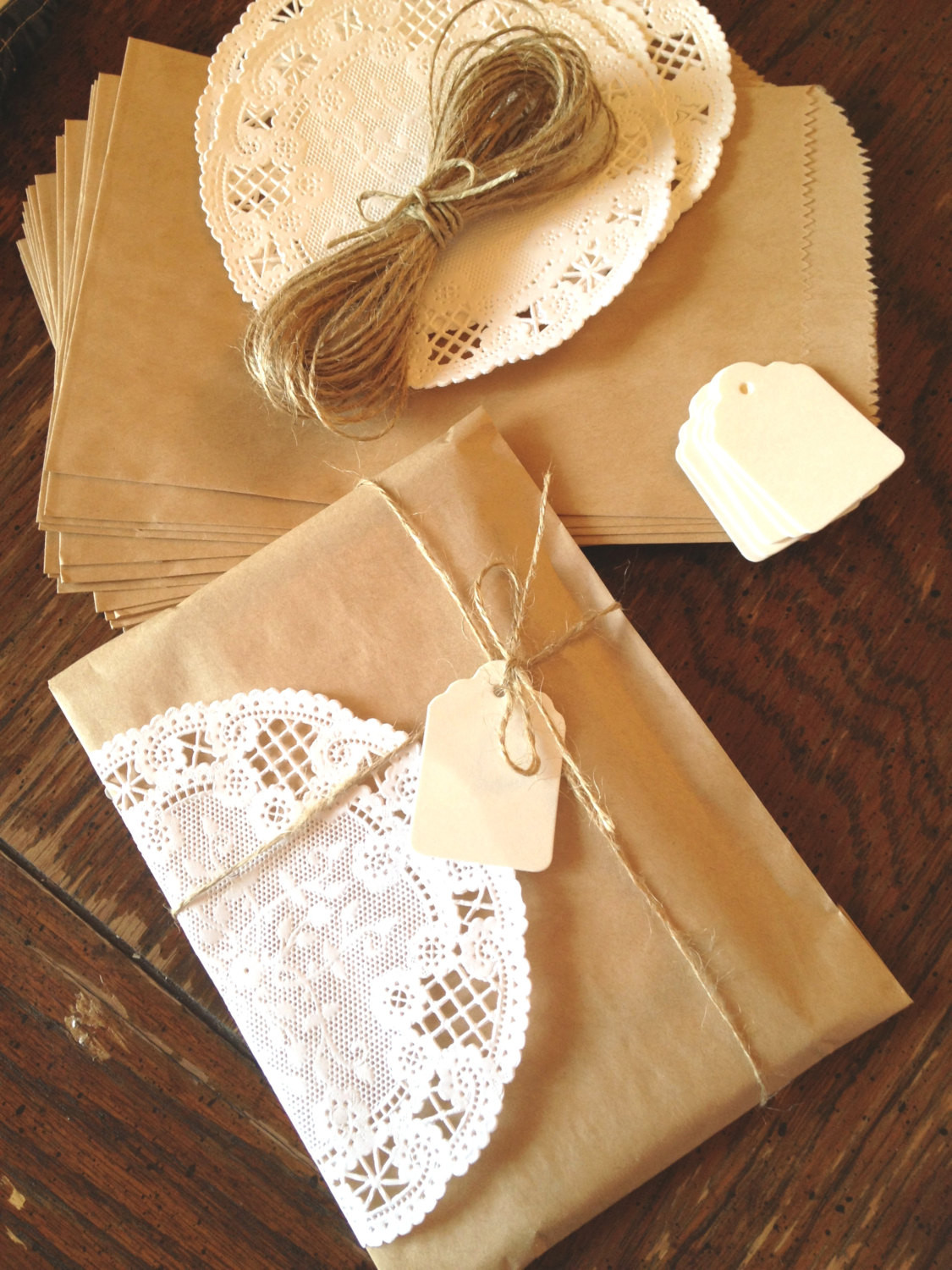 DIY Gift Bags From Wrapping Paper
 Gift Wrap Kit DIY Kraft Paper Bags French by