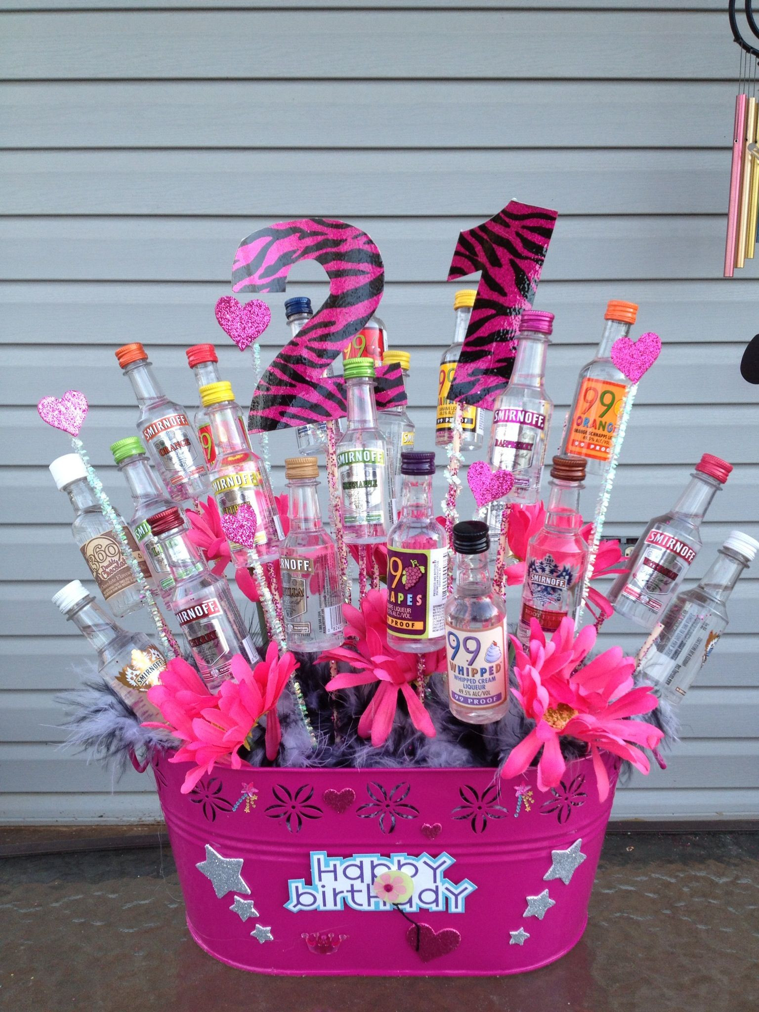 Diy Gift Basket Ideas For Her
 Great t idea easy to make 21st Birthday t idea