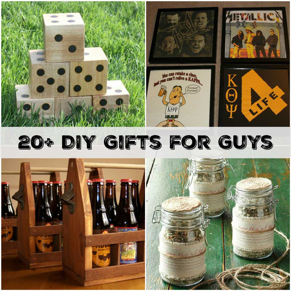 DIY Gift For Guy
 20 Handmade Gifts Guys will Actually Like Sometimes