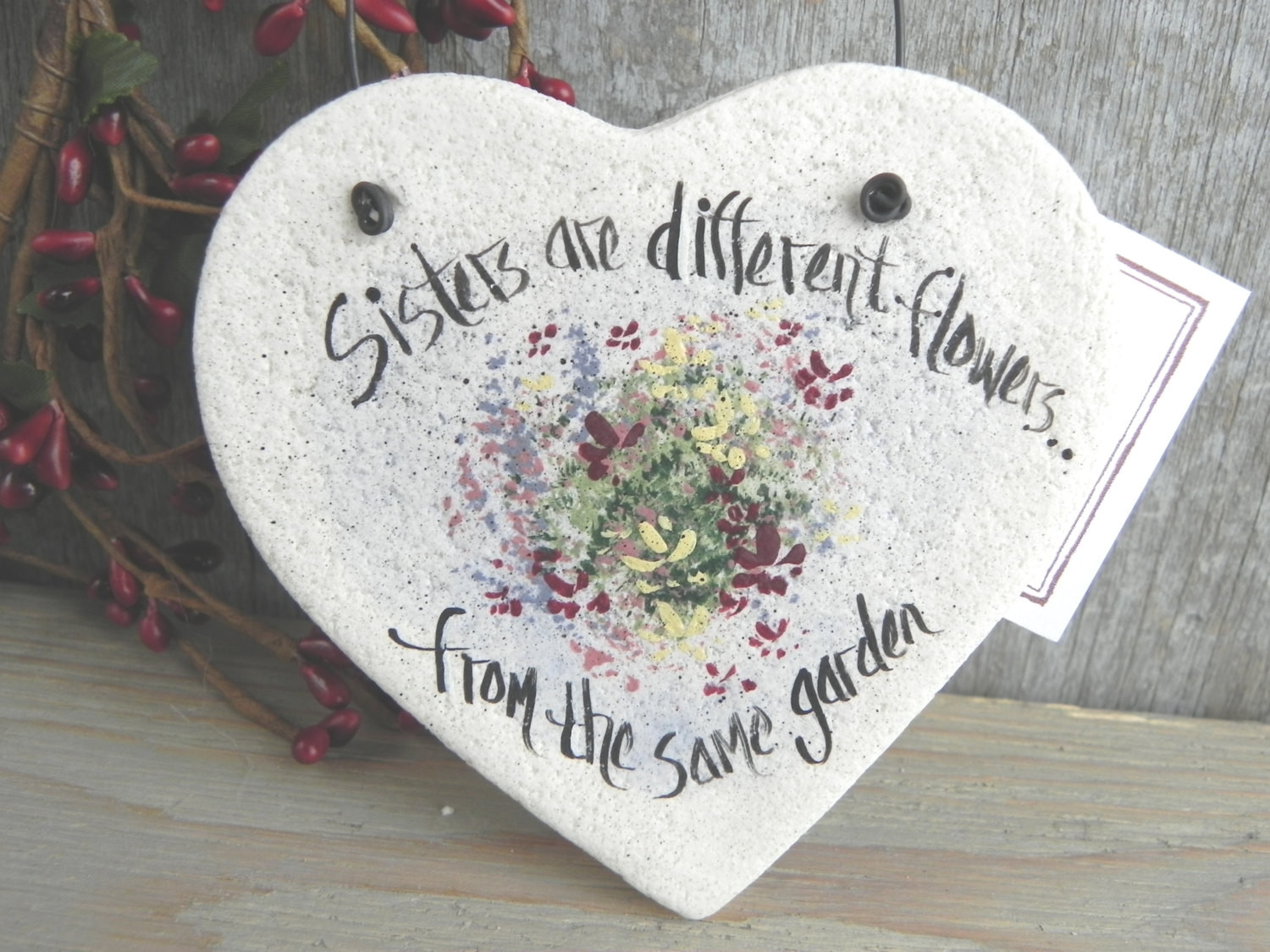 DIY Gift For Sister
 Sister Gift Salt Dough Heart Ornament Birthday