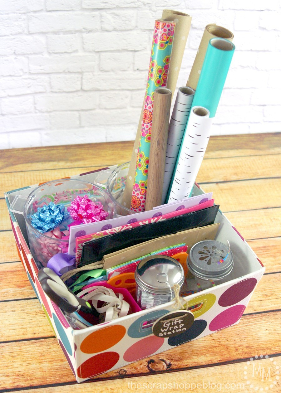 DIY Gift Wrap Station
 Simple Gift Wrap Station The Scrap Shoppe