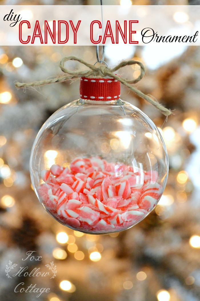 DIY Glass Christmas Ornaments
 Diy Clear Christmas Ornament Candy Canes in Glass Fox