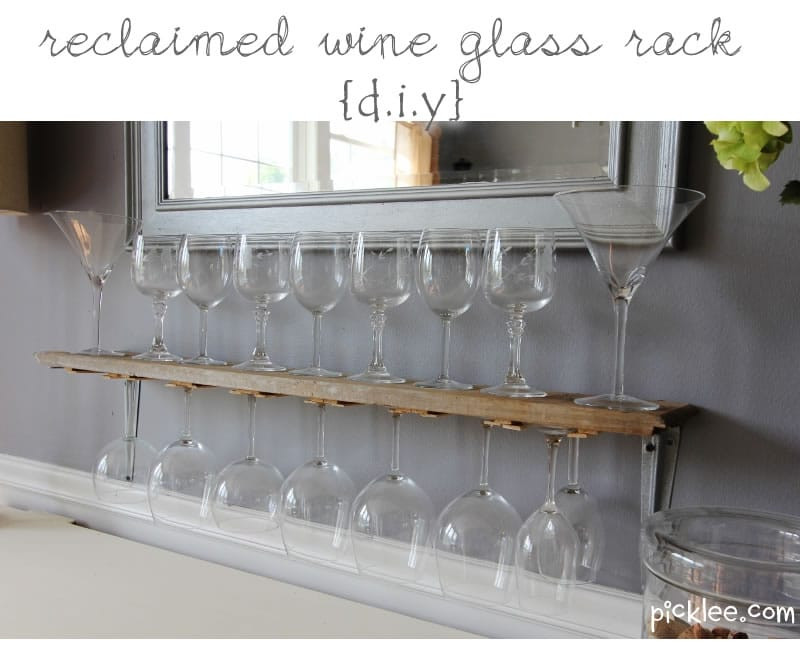 DIY Glass Rack
 Reclaimed Wine Glass Rack DIY Picklee