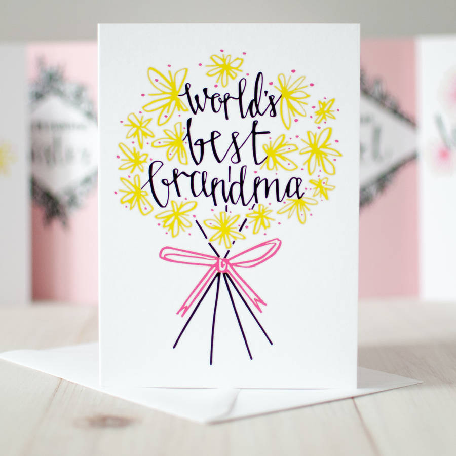 DIY Grandma Birthday Gifts
 world s best grandma birthday or mothers day card by