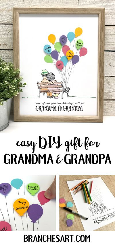 DIY Grandmother Gifts
 Easy DIY t for Grandma & Grandpa