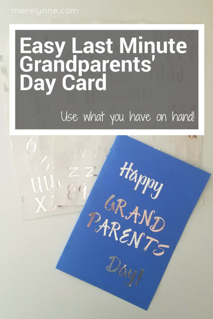 DIY Grandparents Day Gifts
 Easy DIY Grandparents Day Card The Perfect Craft for Your