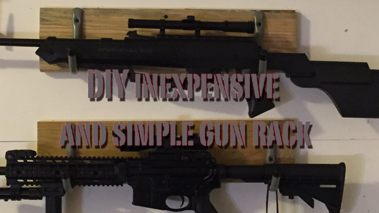 DIY Gun Racks
 DIY inexpensive and simple gun rack rifles firearms