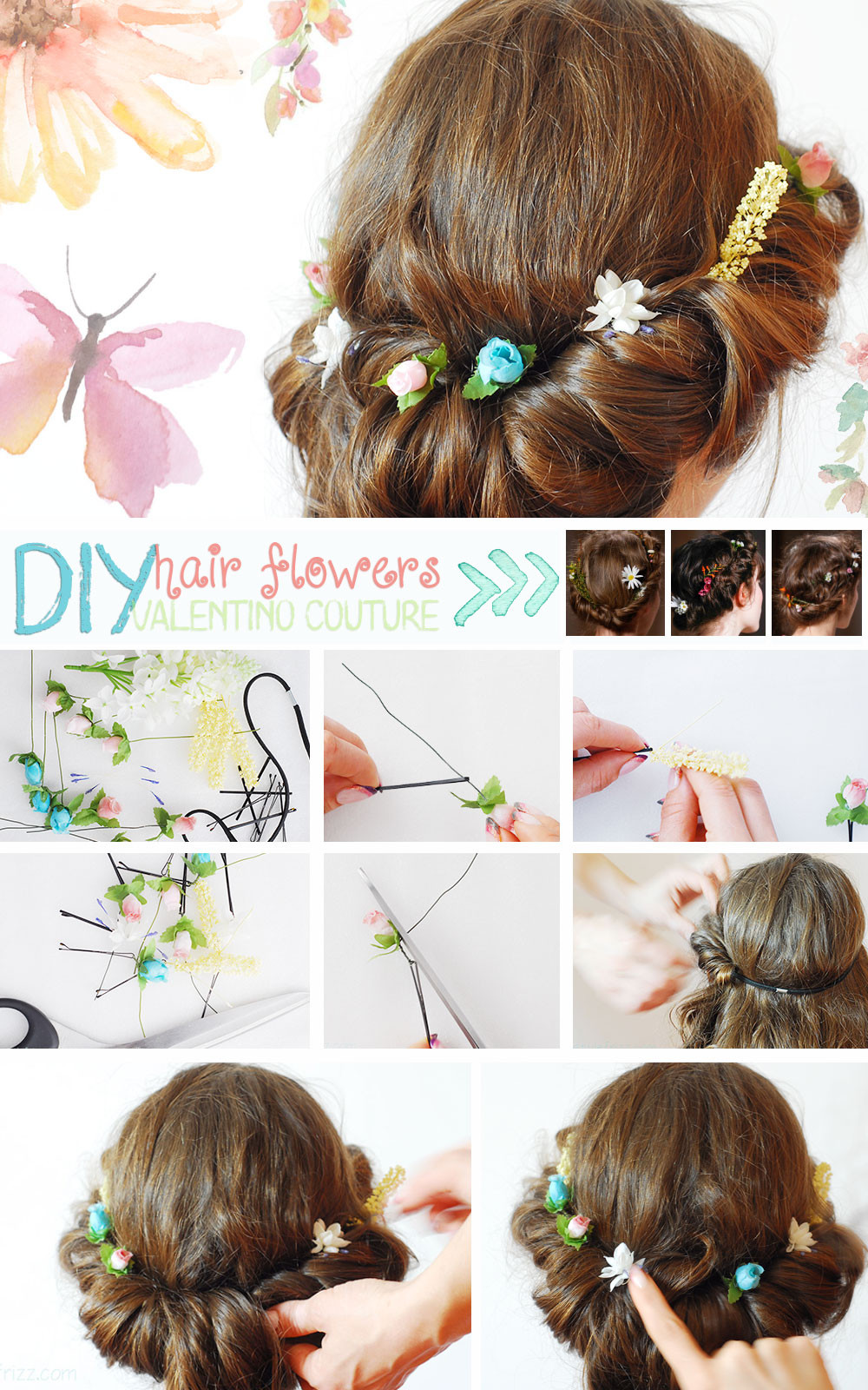 DIY Hair Accessories
 DIY Flowers Hair Accessories Inspired By Valentino Haute