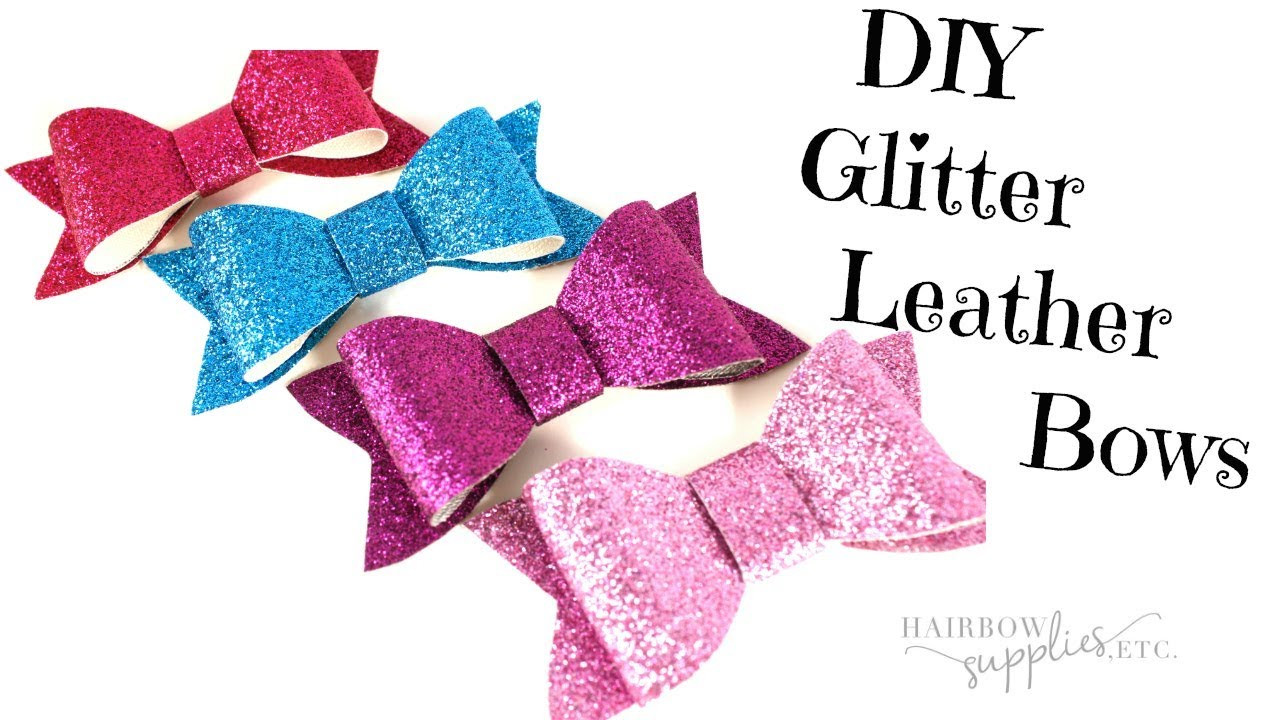 DIY Hair Bow Maker
 DIY Faux Leather Bow Tutorial How to Make a Glitter Hair