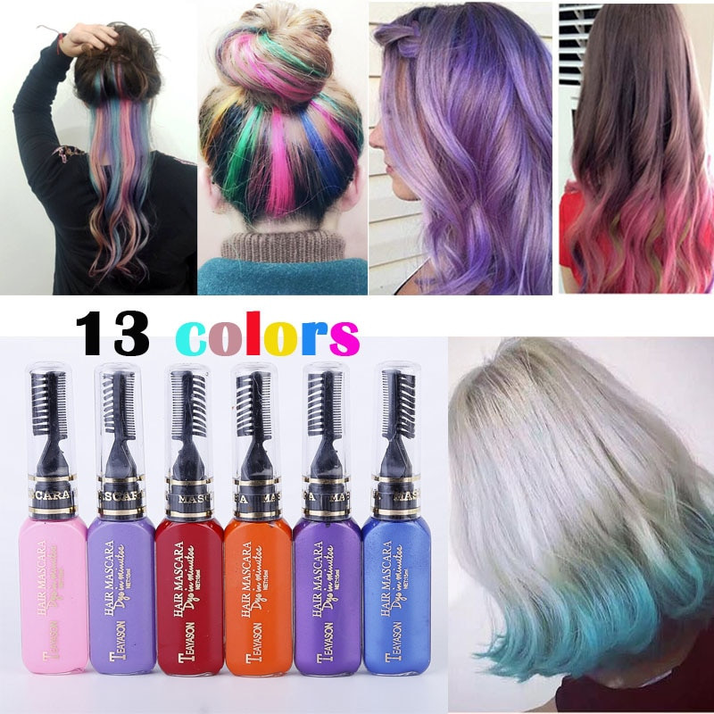 DIY Hair Coloring
 13 Colors e time Hair Color Hair Dye Temporary Non toxic