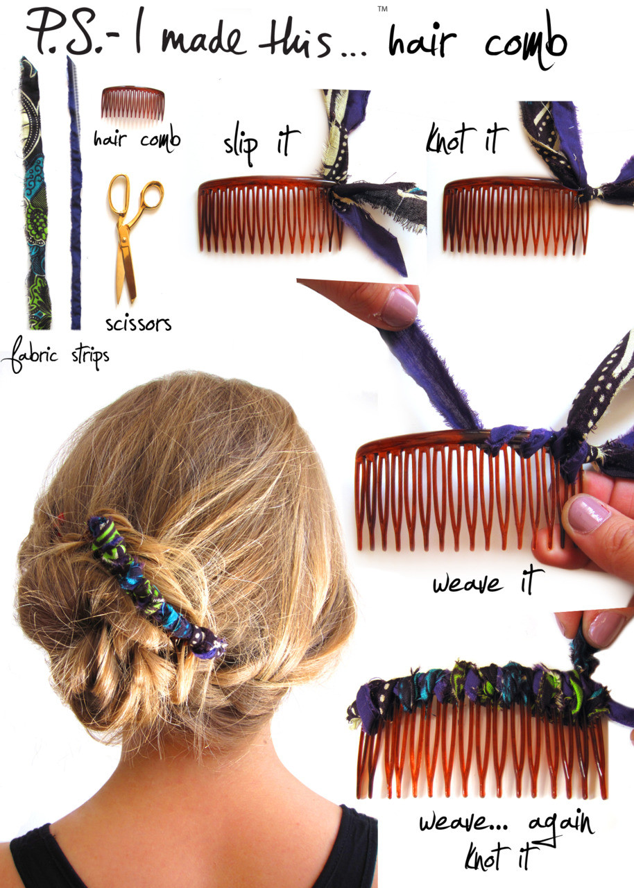 DIY Hair Comb
 17 Hair Accessory DIY Crafts You won’t Miss Pretty Designs