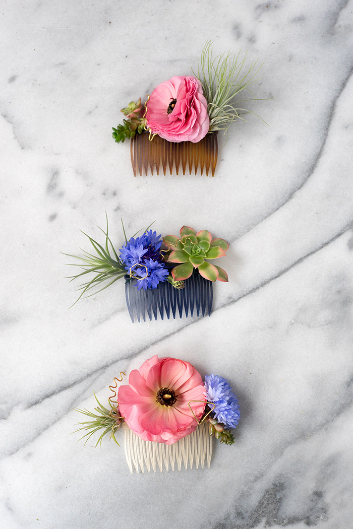 DIY Hair Comb
 DIY Modern Floral Hair b – Design Sponge