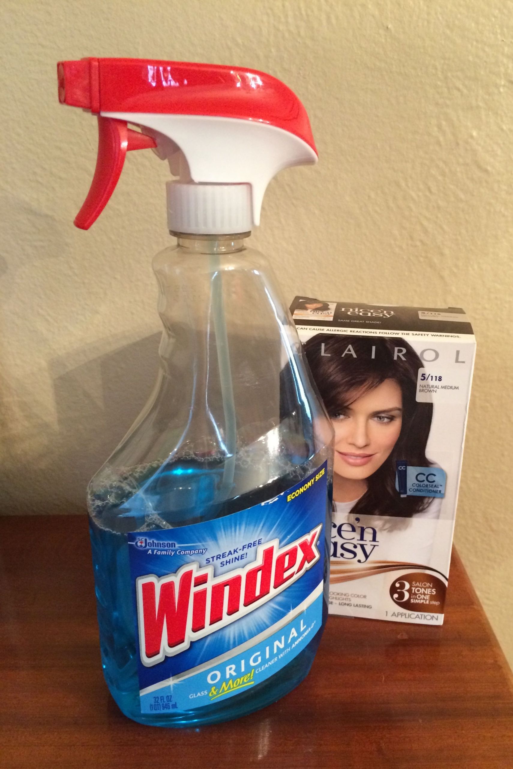 DIY Hair Dye Remover
 My hair stylist told me you can use Windex on a cotton pad