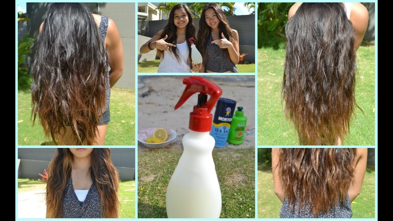 DIY Hair Lightening
 DIY Beach Sea Salt Lightening Hair Spray ♡