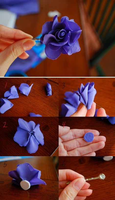 DIY Hair Pins
 Inspirations by D DIY Fabric Flower Hair Pin