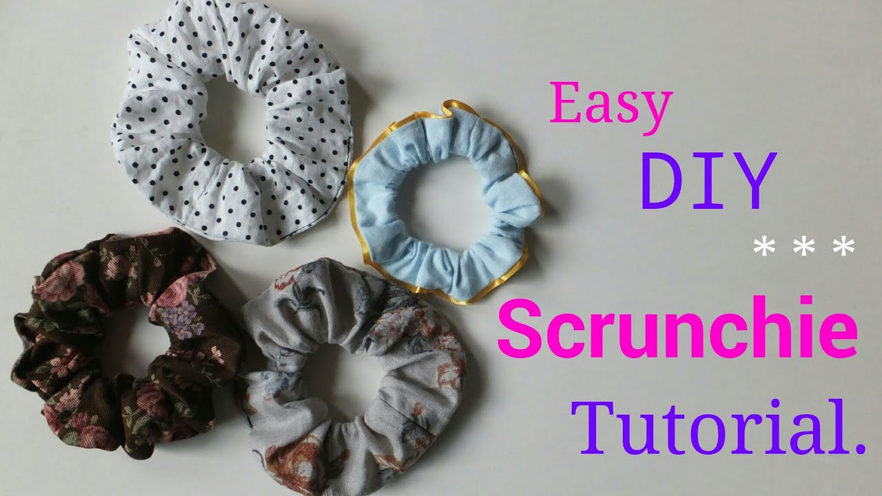 DIY Hair Scrunchie
 DIY＊ Easy way to make Hair Scrunchie ♪