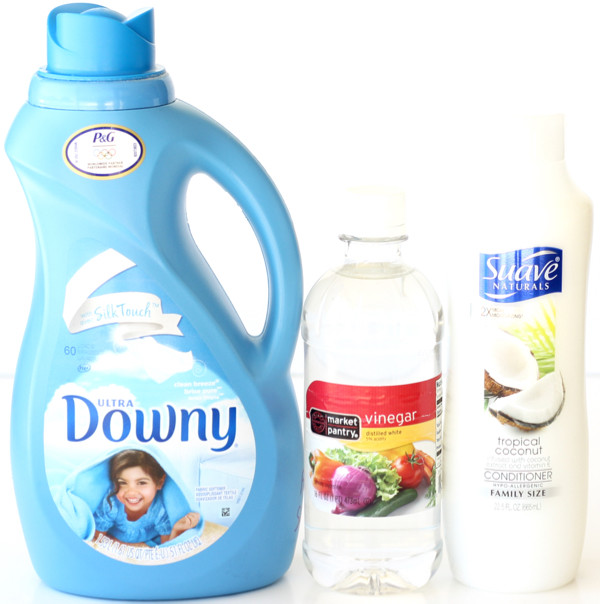 DIY Hair Softener
 Homemade Fabric Softener With Vinegar and Hair Conditioner