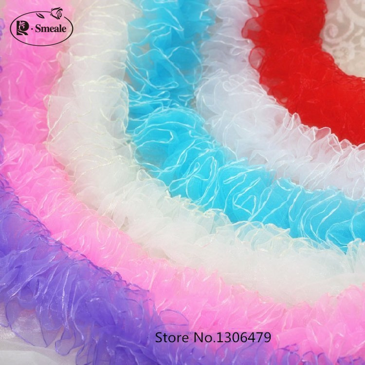 DIY Hair Stripping
 3Yards Wide 6cm elastic velvet ribbon strip ruffled lace