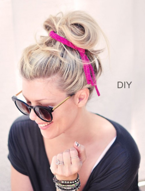 DIY Hair Tie Bracelet
 DIY Braided Jersey Hair Tie And Bracelet Styleoholic