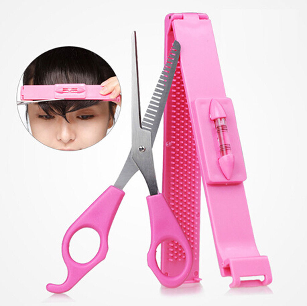 DIY Haircut Kit
 GUSTALA Girl Pink Plastic Level Instrument Ruler DIY Hair