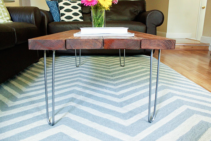 DIY Hairpin Leg Coffee Table
 delighted to be DIY Hairpin Legs Coffee Table