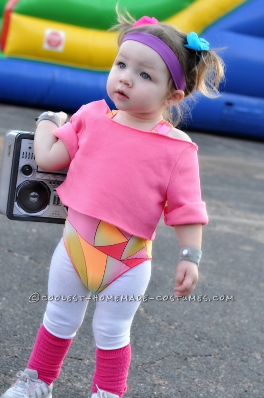 DIY Halloween Costumes For Toddler Girl
 Cutest 80 s Workout Girls Couple Costume for Toddlers