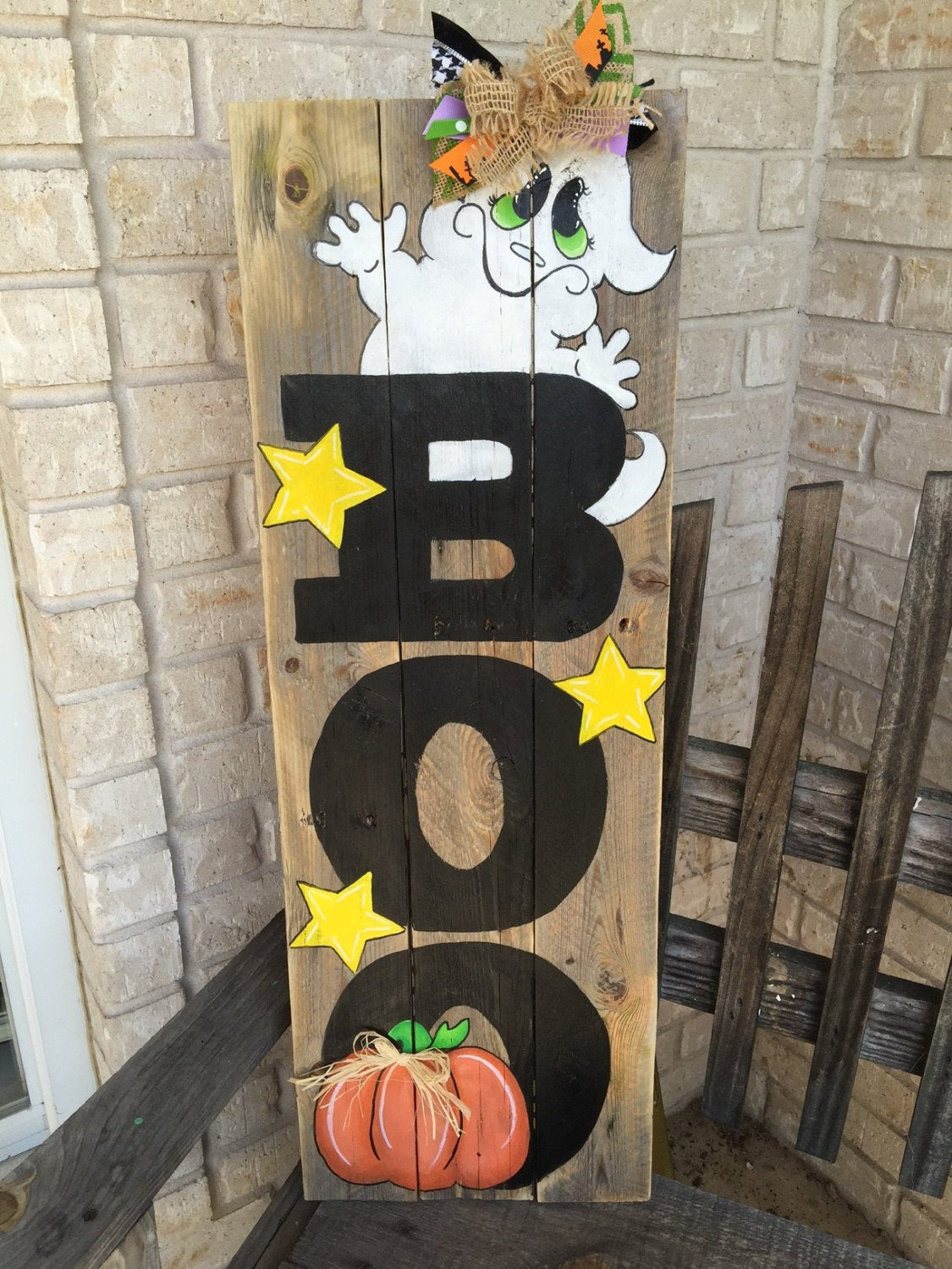 DIY Halloween Wood Signs
 Halloween sign ghost sign boo sign by TiffinyHDesigns on Etsy