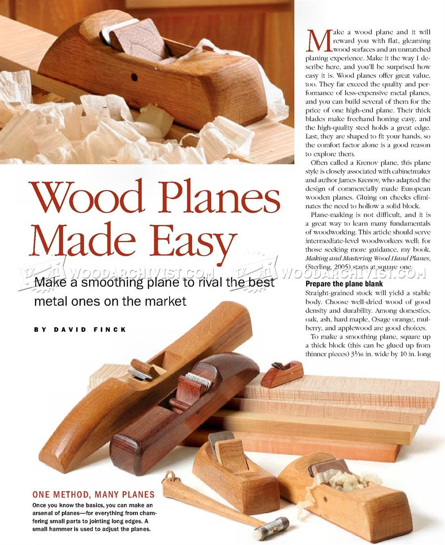 DIY Hand Plane
 DIY Hand Plane • WoodArchivist